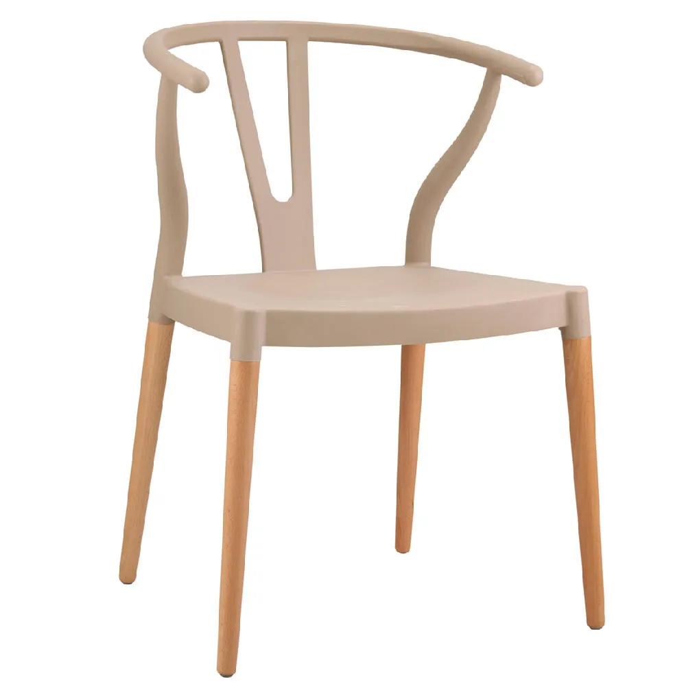 Wishbone Style Dining Chair - Beige thumbnail