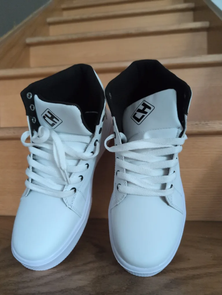 LH White High-Top Sneakers thumbnail
