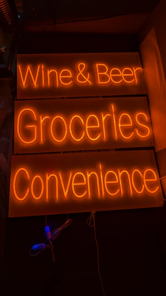 Neon Signs: Wine & Beer, Groceries, Convenience thumbnail