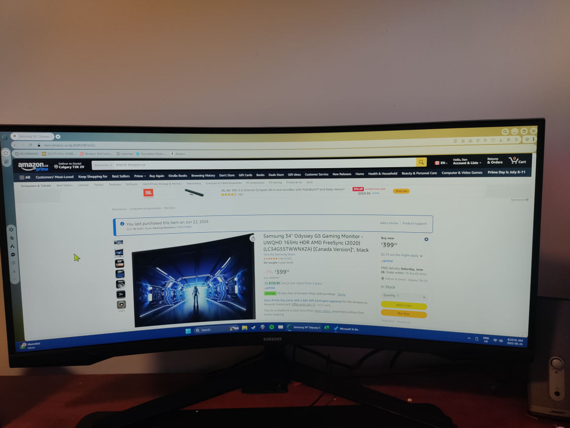 Samsung 34" Odyssey G5 Gaming Monitor