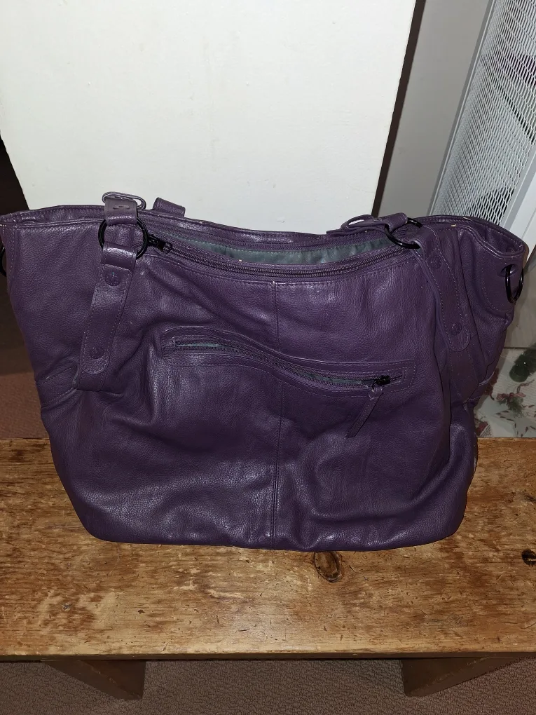 Purple Leather Handbag thumbnail