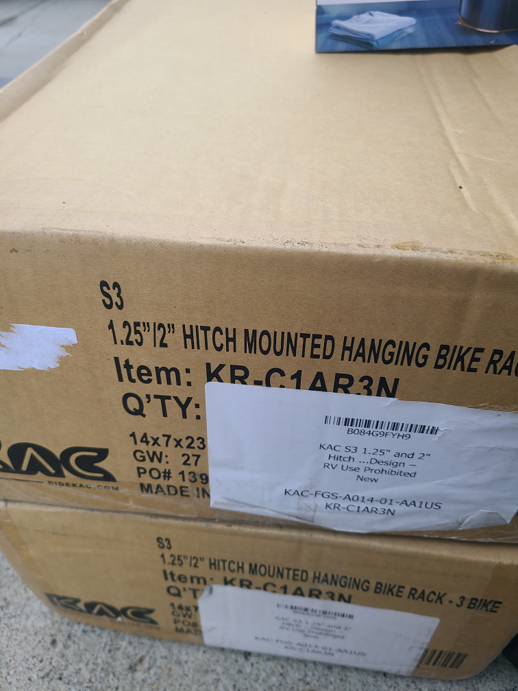 KAC S3 3-Bike Hitch Mounted Hanging Bike Rack - photo 4