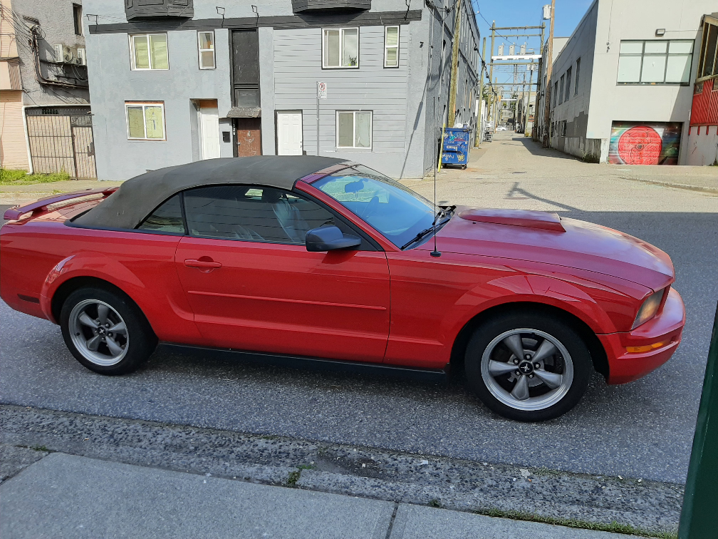 Red Ford Mustang Convertible