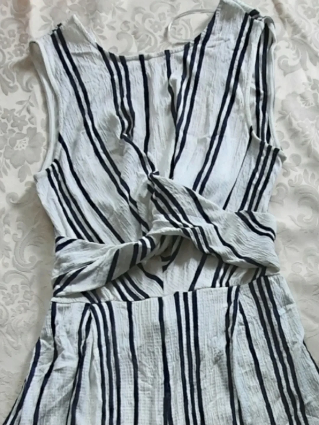 Striped Sleeveless Romper thumbnail