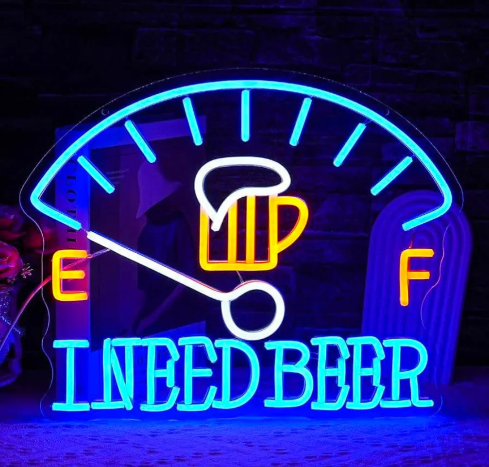 LED Neon Sign - I Need Beer thumbnail