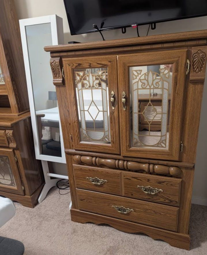 Bedroom Set - Headboard, Nightstand, Armoire - photo 2