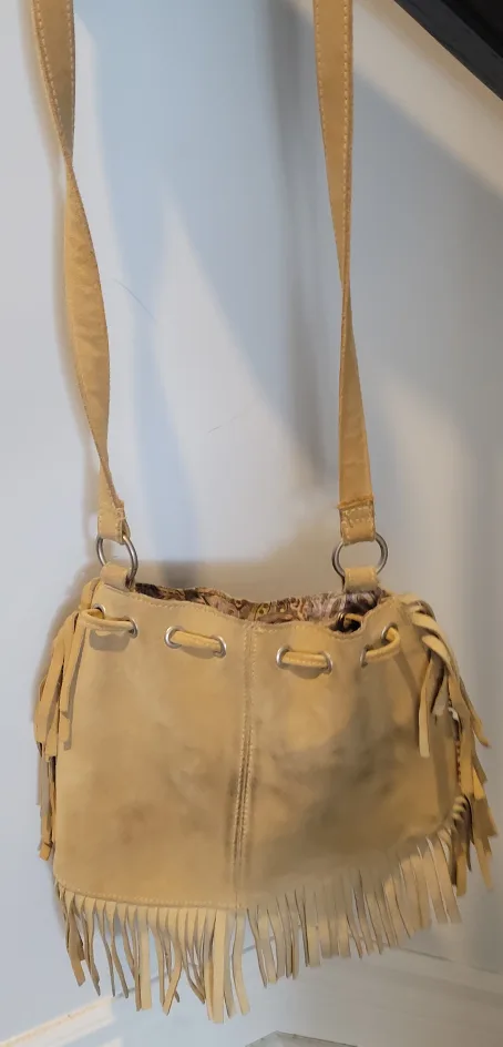 Fringe Bucket Bag - Suede Leather thumbnail