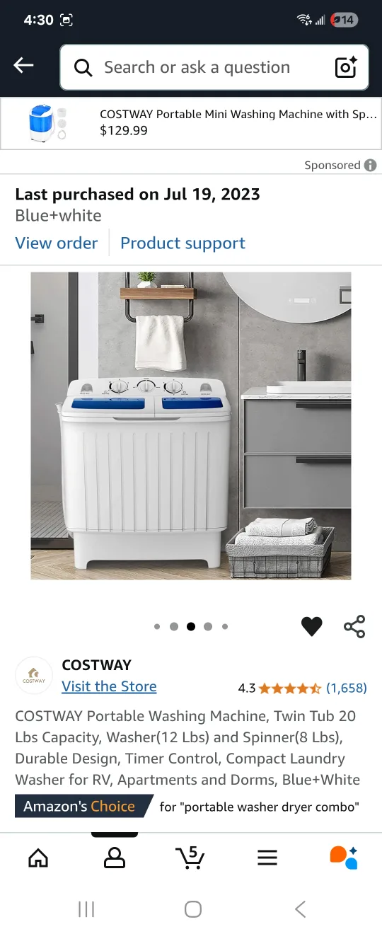 Portable Washing Machine and Spin Dryer combination image indicator(4)