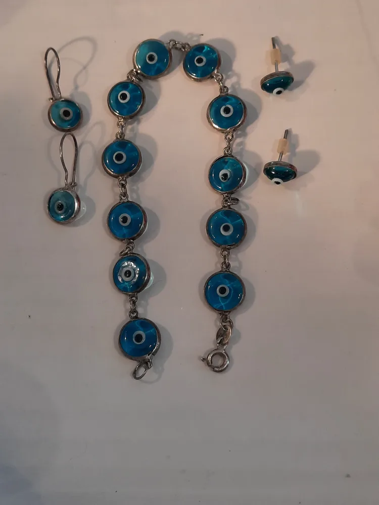Evil eye Jewellery Set sterling silver image indicator(5)