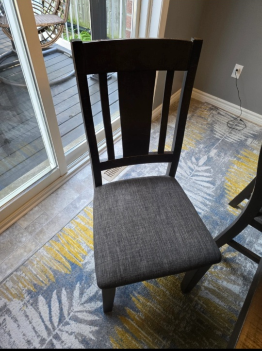 Dining Table with 6 Chairs - Dark Wood - photo 2