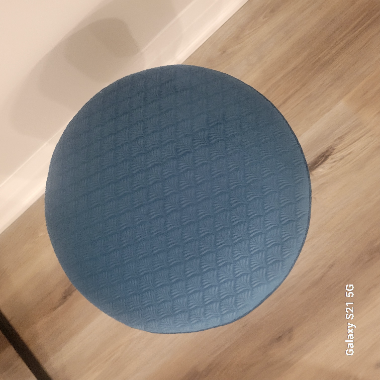 Blue round stool ottaman - photo 2