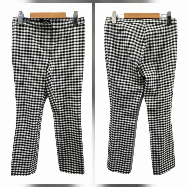 Theory Classic Skinny Ankle Pants in Gingham Size 2 image indicator(6)