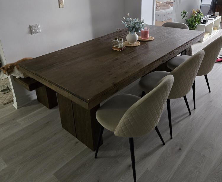 Dining Table with 3 Chairs and Bench - photo 2