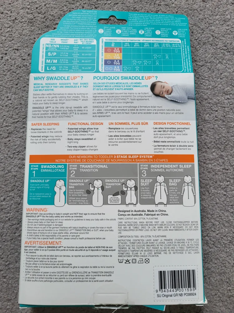 Love To Dream Swaddle UP & BBluv Convertible Swaddle - NB Size image indicator(6)