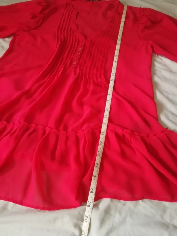 Hot Pink Sheer Blouse with Camisole image indicator(8)