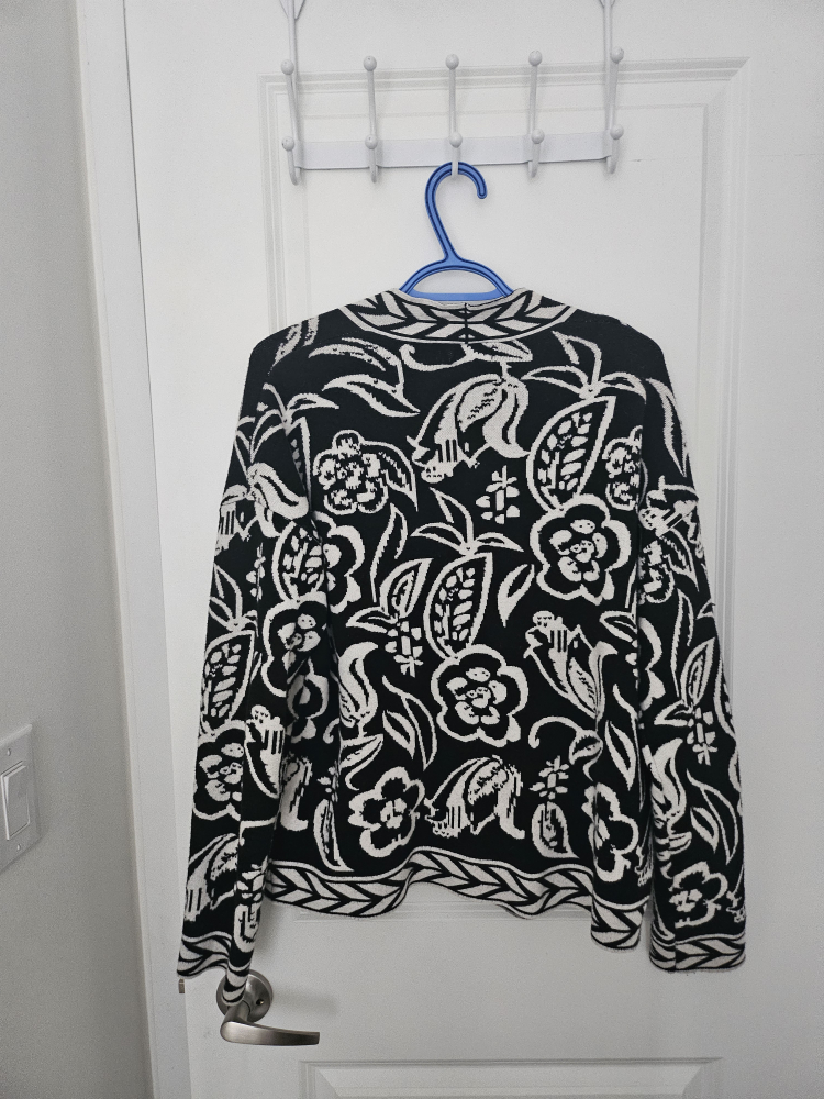 Nanette Lepore Black & White Cardigan - Size M - photo 3