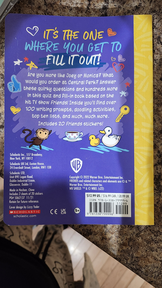 Friends TV Series Quiz & Fill-In Book - photo 2
