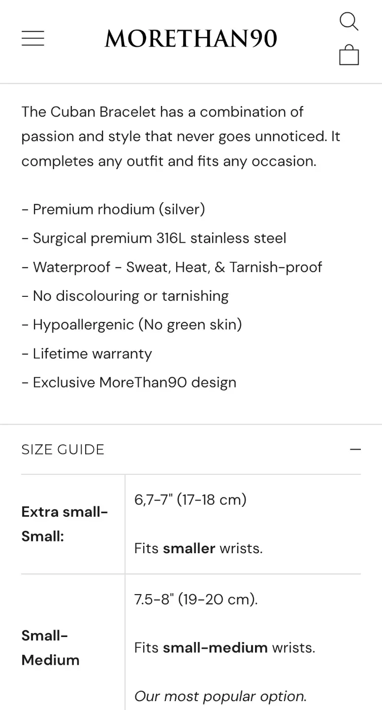 Cuban bracelet by More Than 90 image indicator(6)