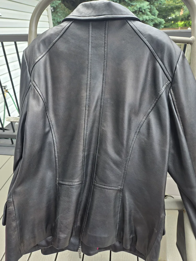 Danier Black Leather Jacket image indicator(2)