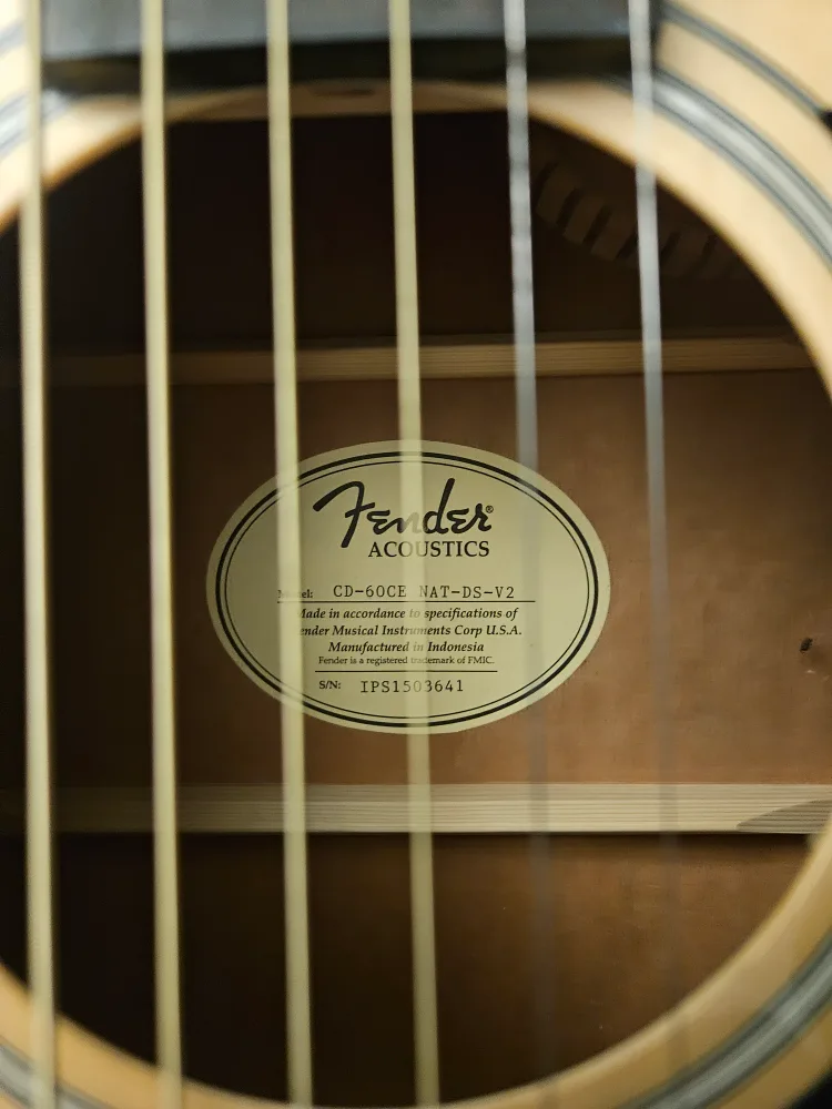 Fender Acoustic Guitar Model CD-60CE image indicator(4)
