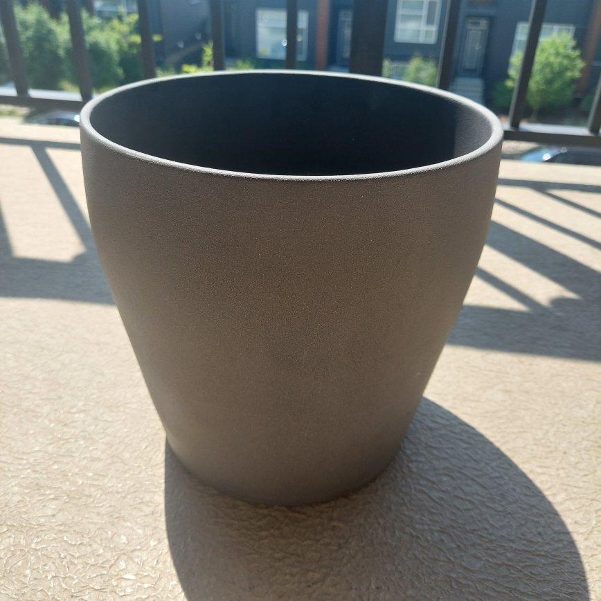 Gray planter pot