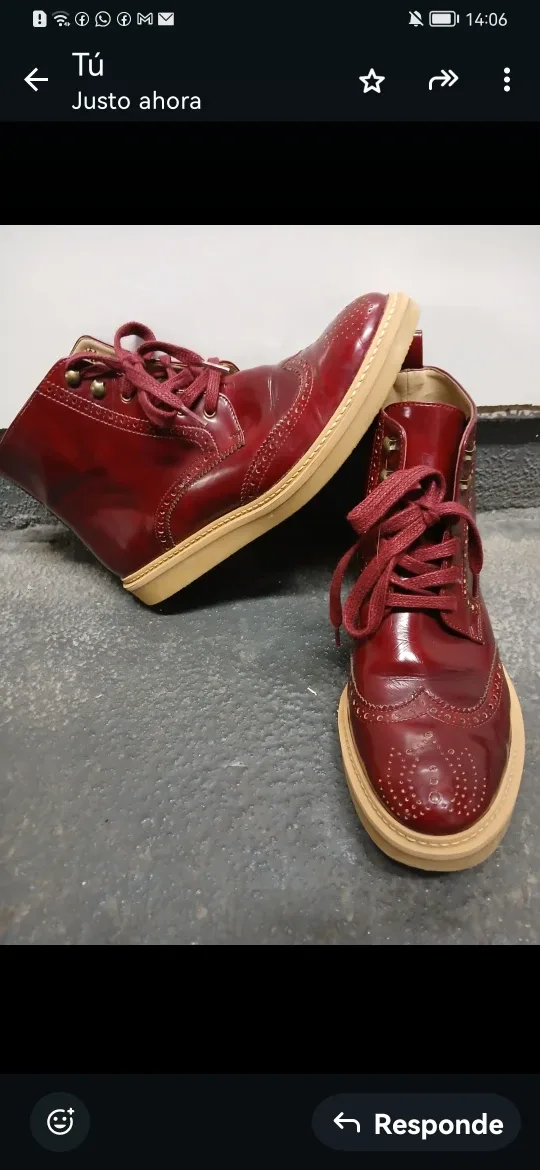 Burgundy Leather Boots image indicator(3)