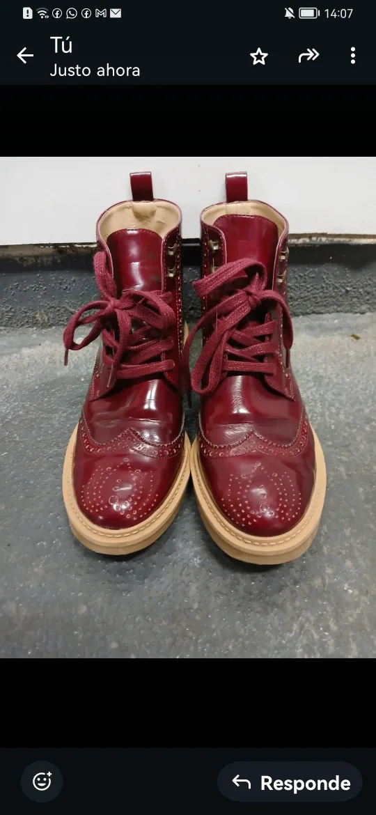 Burgundy Leather Boots image indicator(4)
