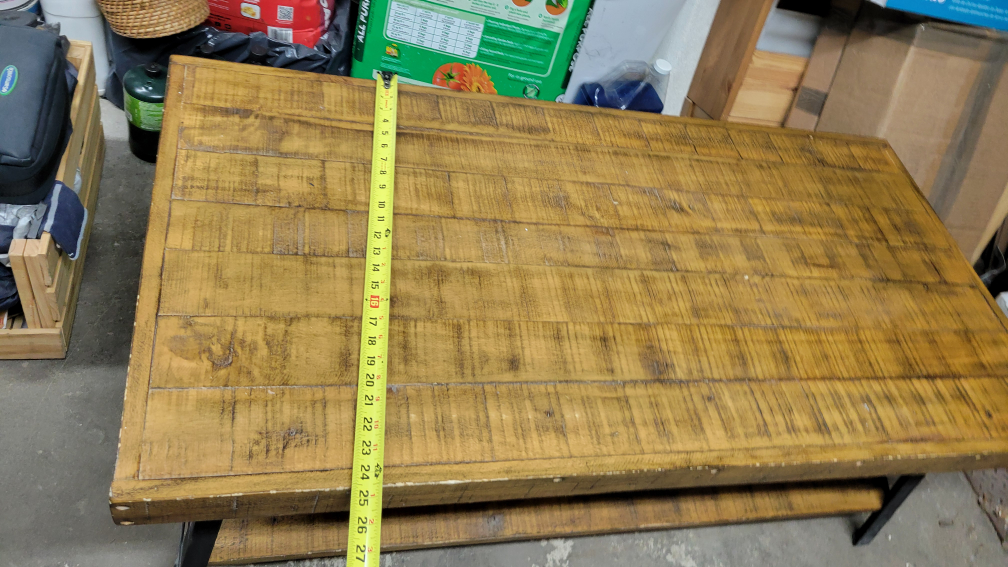 Wooden Coffee Table with Metal Legs - photo 4
