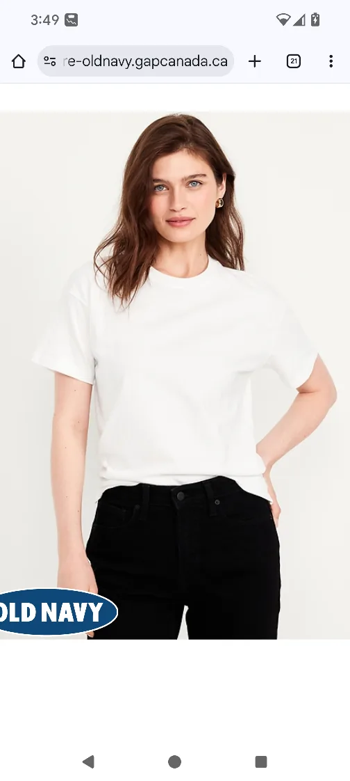 Old Navy L White T-Shirt new with tags $8 or 2/$12 thumbnail