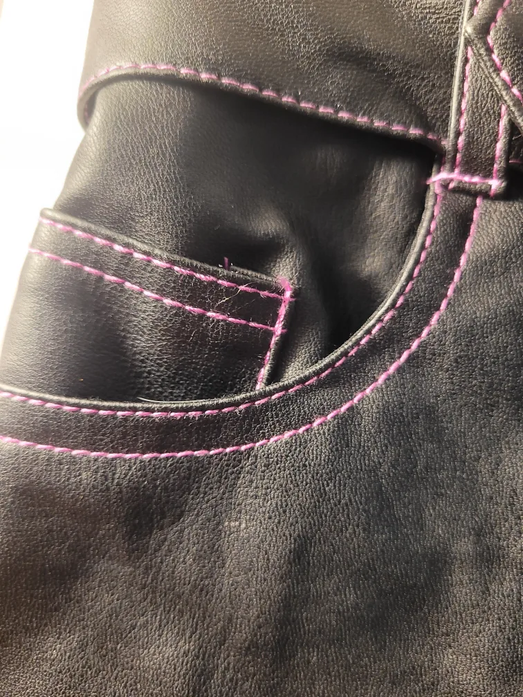 Black Vegan Leather Halter Top and Mini Skirt Set image indicator(8)