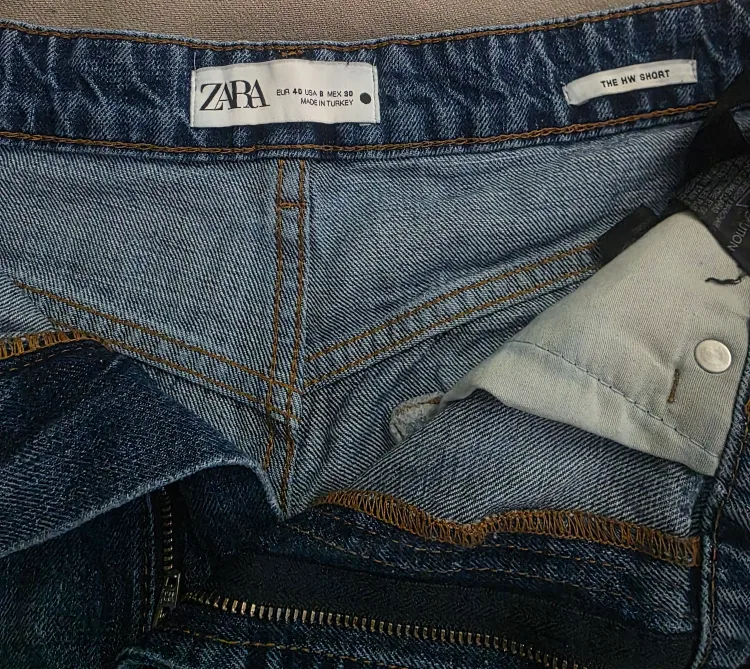 Zara Distressed Denim Shorts image indicator(3)