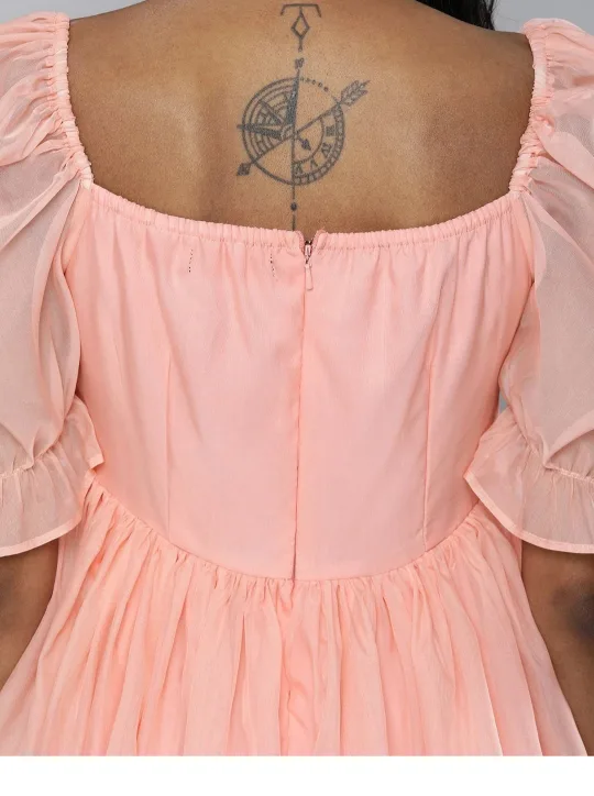 BRAND NEW Peach Mini Dress image indicator(2)