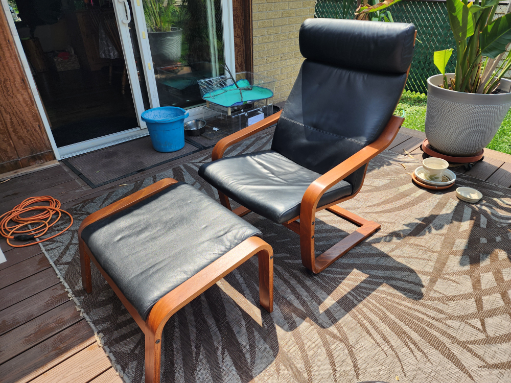 IKEA Chair & Ottoman - photo 4