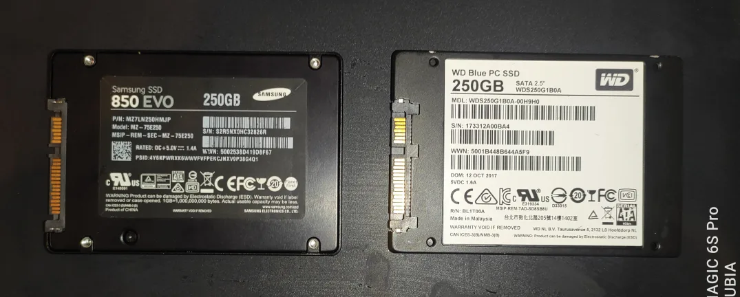 Samsung 850 EVO & WD Blue 250GB SSD thumbnail