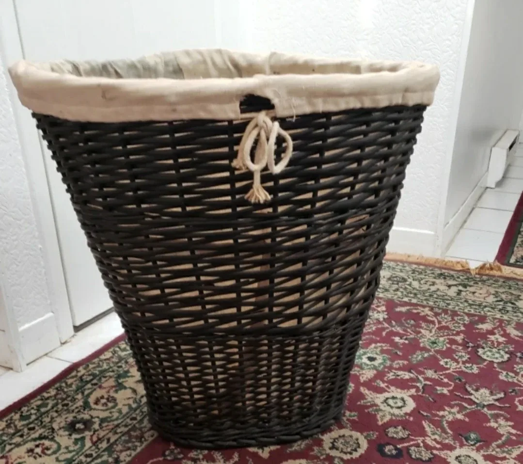 Woven Laundry Basket with Liner thumbnail