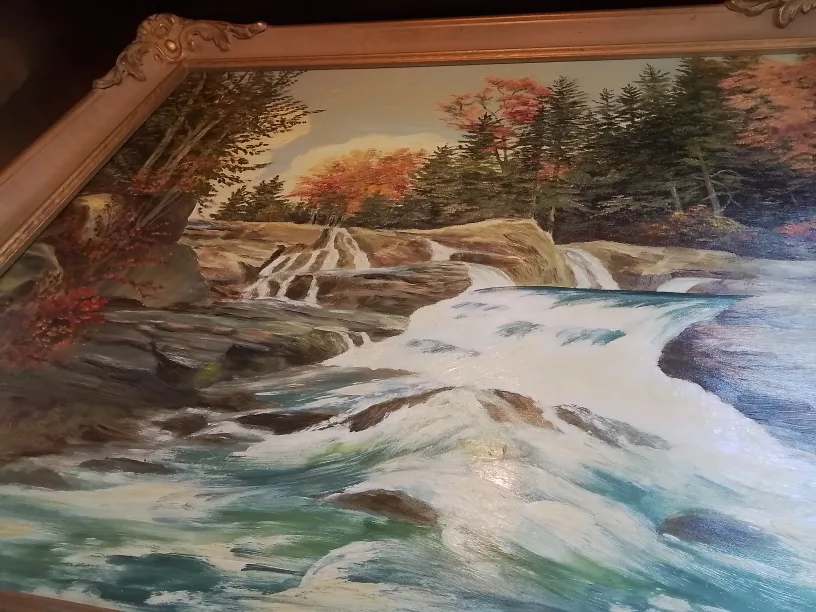 Vintage Framed "Waterfall" Painting Signed image indicator(7)