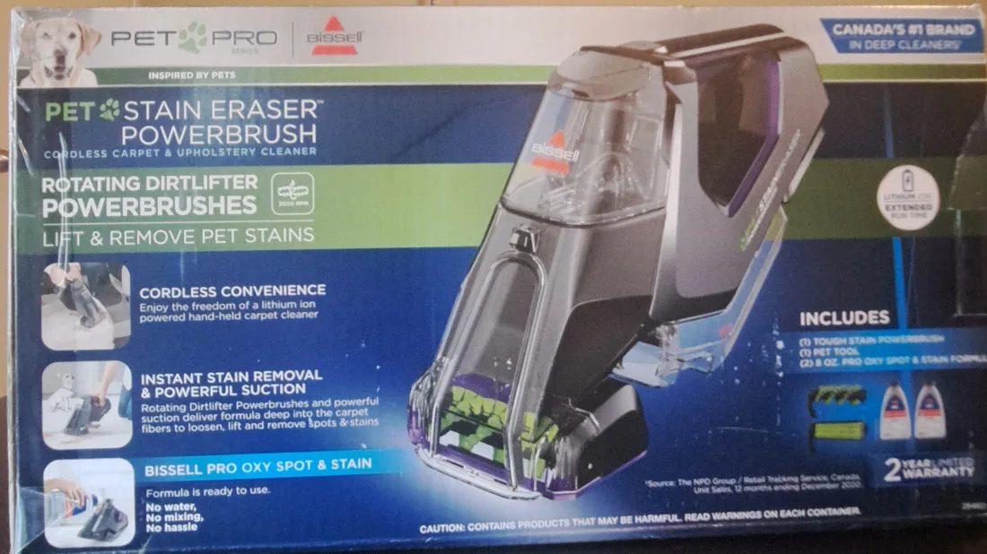 Bissell Pet Stain Eraser Powerbrush Cordless. No cleaner! thumbnail
