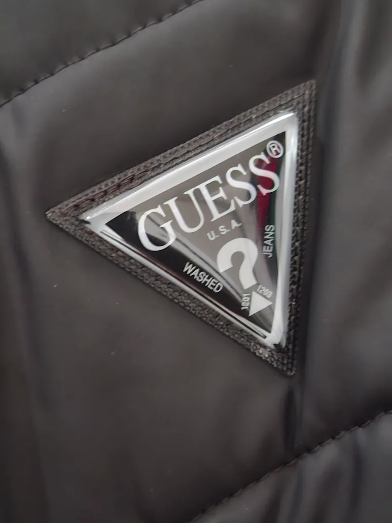 GUESS Black Puffer Jacket with Hood image indicator(4)