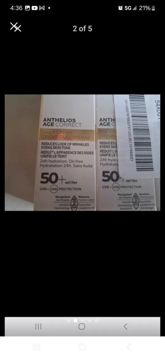 3 X La Roche Posay Anthelios Age Correct SPF 50+ Daily Cream image indicator(2)