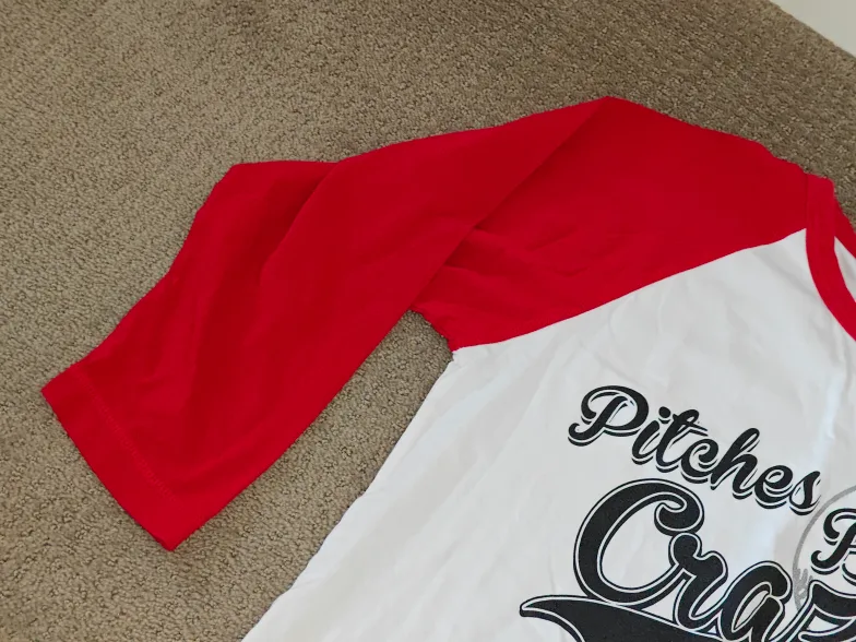 Pitches Be Crazy - Women Baseball Shirt - Size Small image indicator(3)