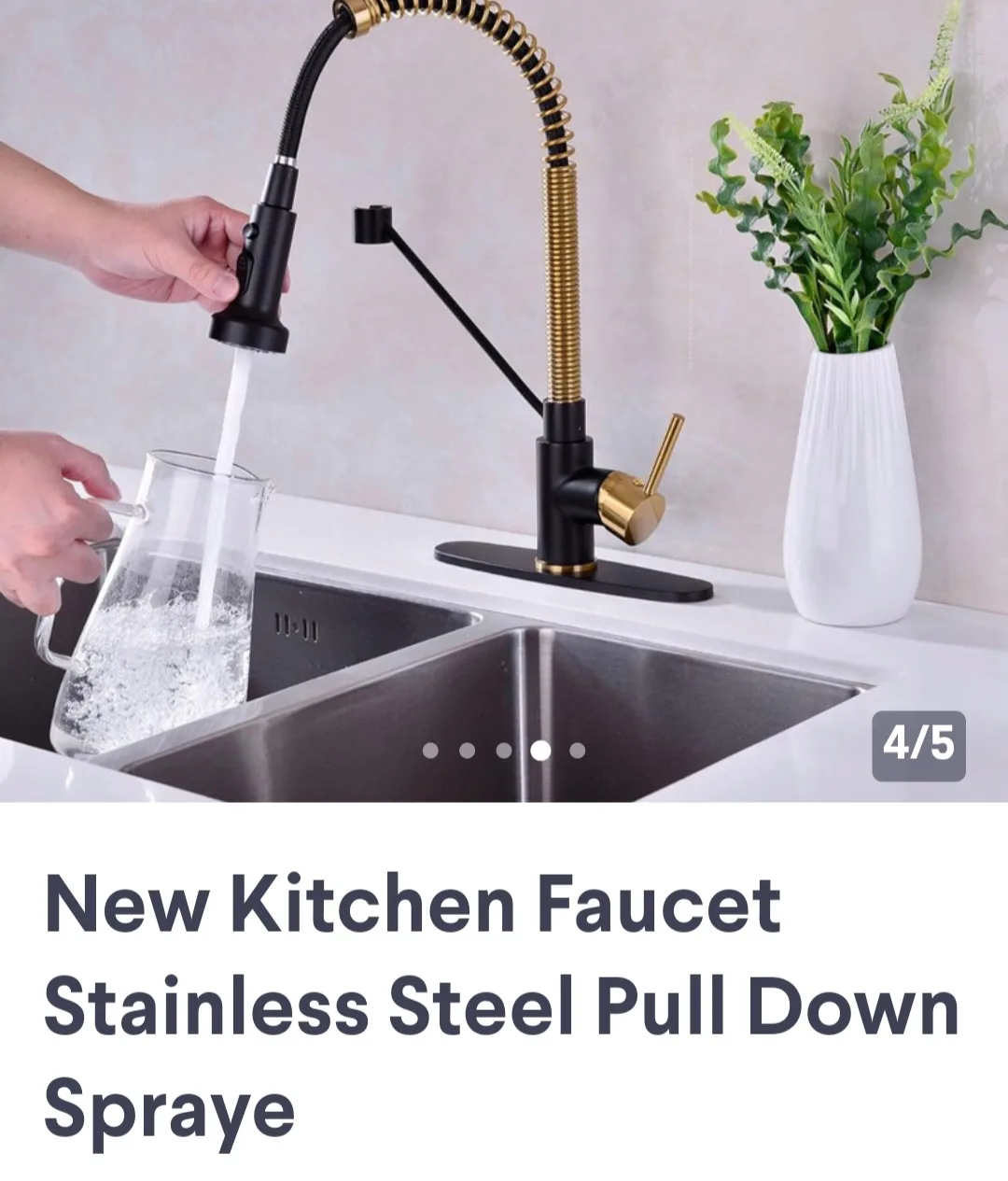 New Kitchen Faucet - Stainless Steel Pull Down Sprayer thumbnail