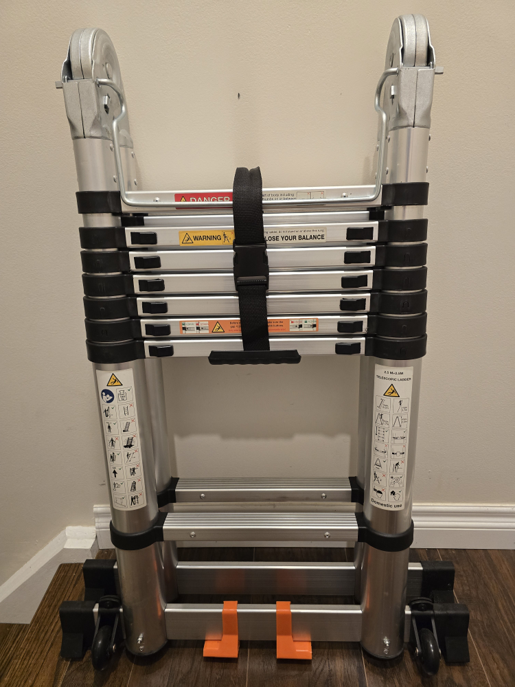 16.5ft (2.5m+2.5m) Telescopic Extension Ladder