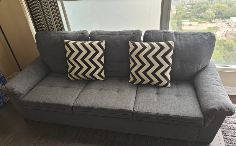 3-Seater Grey Sofa - Cozy, Stylish - photo 4