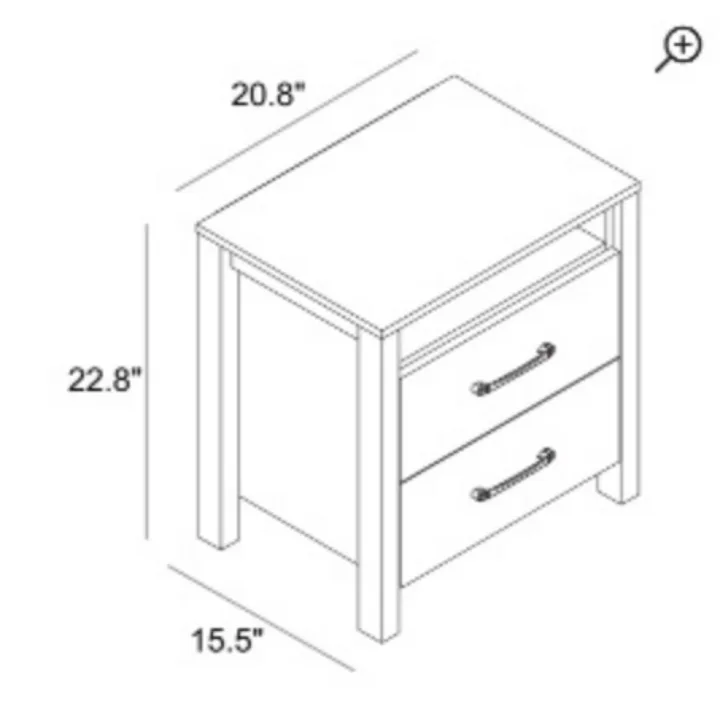 Wood Nightstand fr Wayfair single unit 21"W image indicator(6)