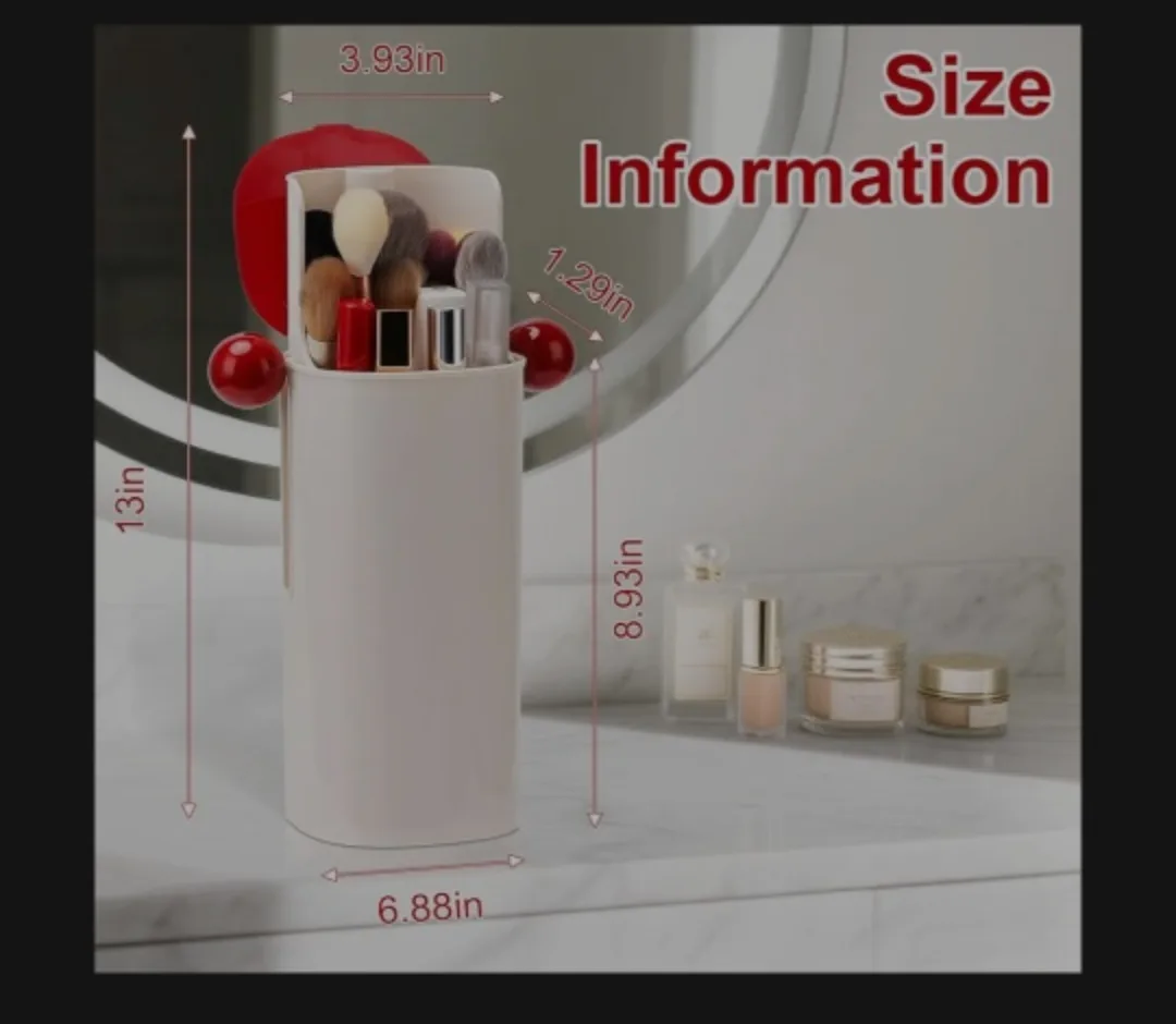 Makeup Brush Holder with Lid🥕 image indicator(3)