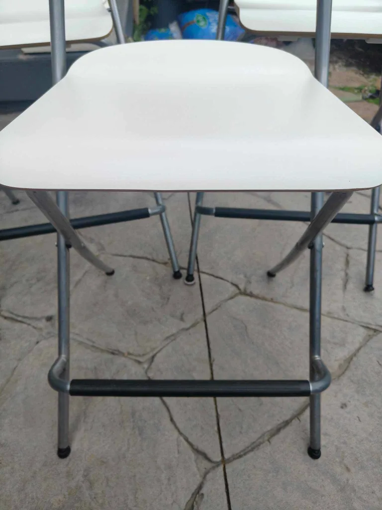 3x IKEA White Folding Chairs or Bar Stools image indicator(2)