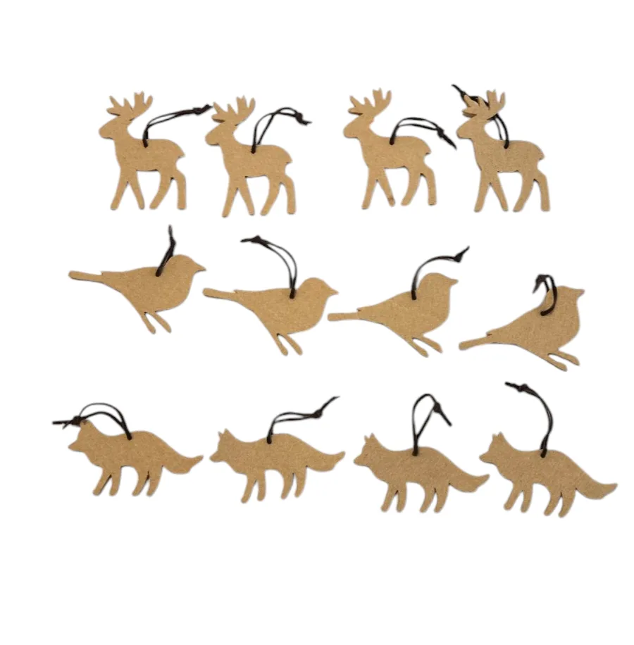 Set of 12 Felt Animal Ornaments thumbnail