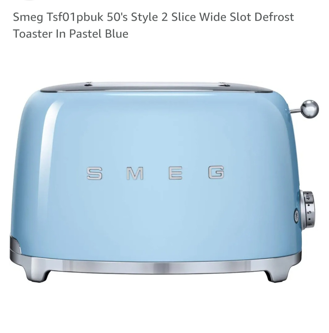 Smeg 50's Style 2 Slice Toaster in Pastel Blue - photo 2