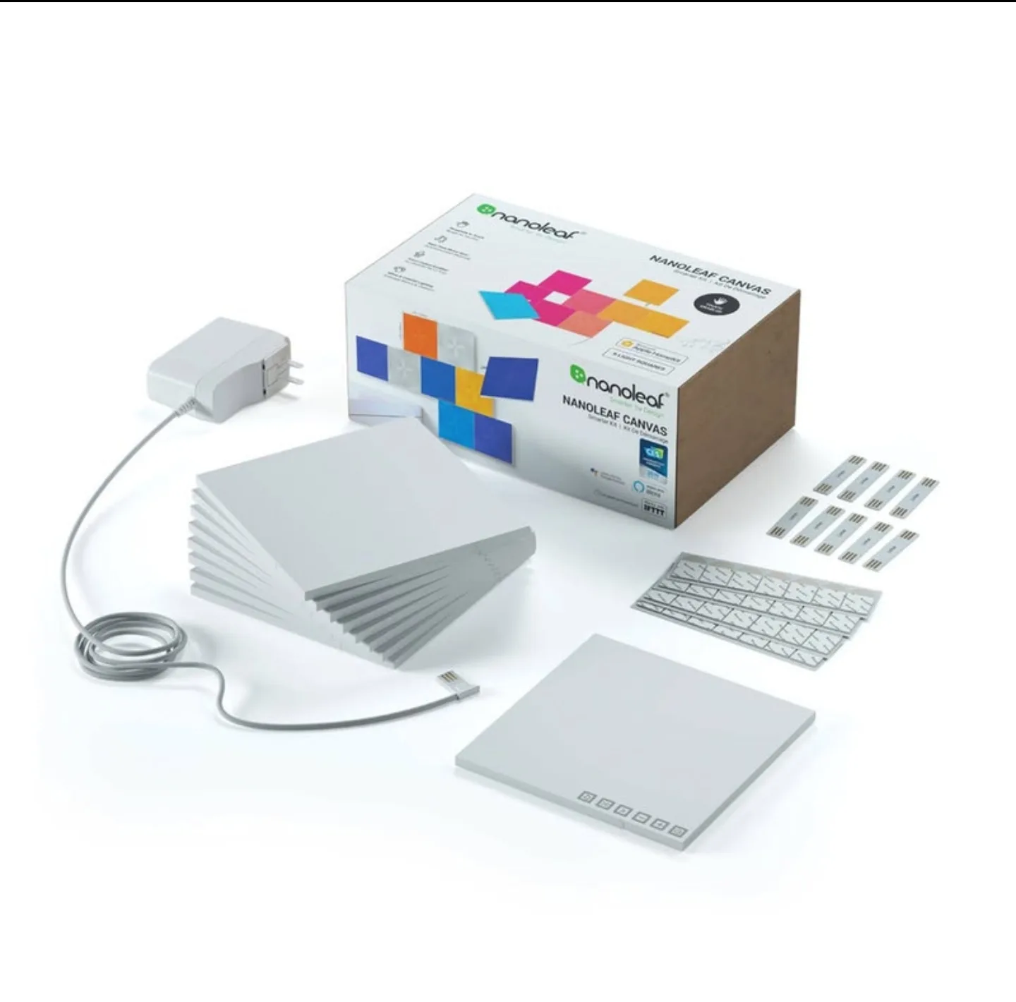 Nanoleaf Canvas Smarter Kit – 12 Panel Set (RGBW Touch Lights) thumbnail