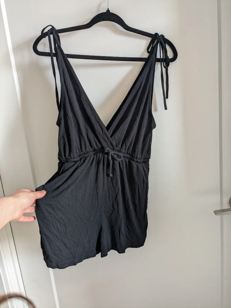 OK + FORT Black Tie Up Romper thumbnail
